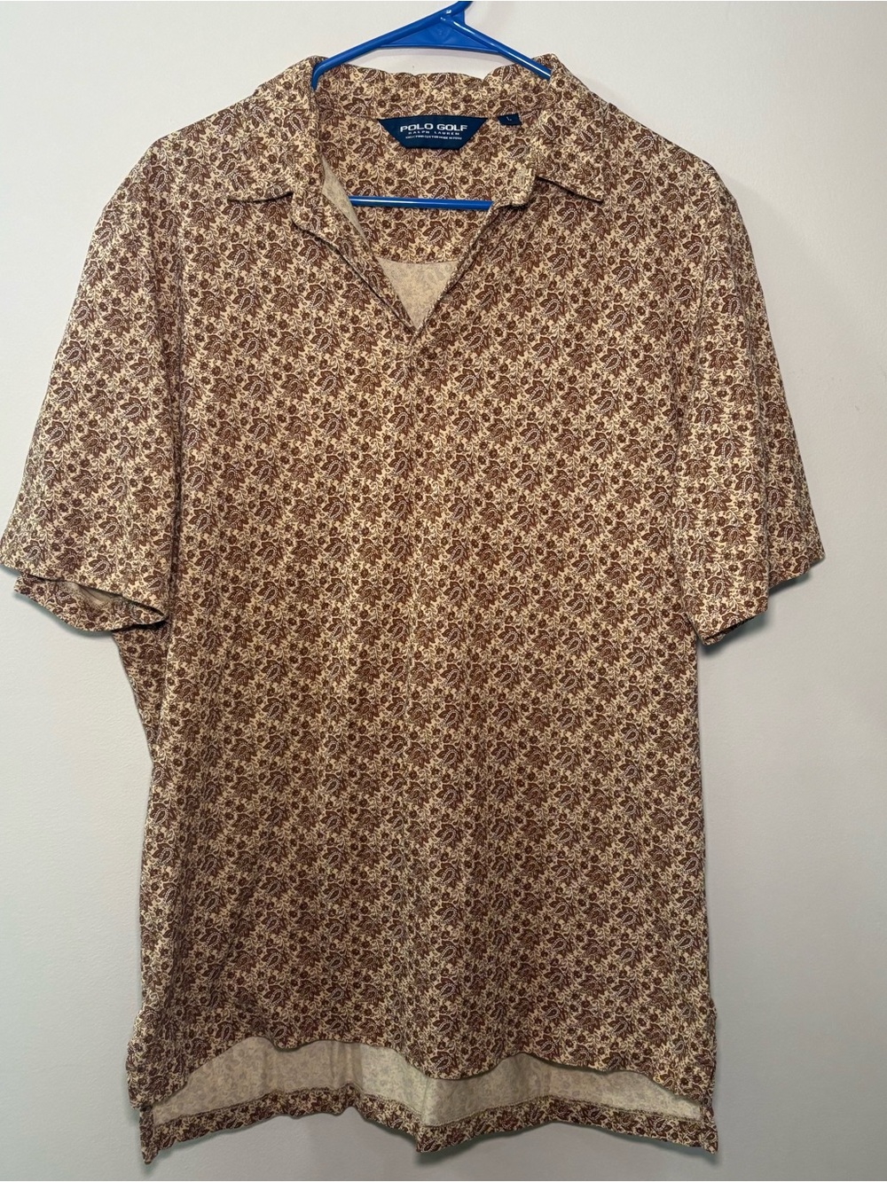 Vintage Polo Golf by Ralph Lauren Brown Paisley Polo Shirt